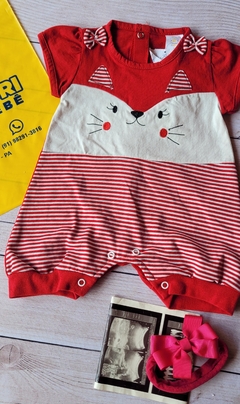Macacão curto menina raposa - Loja Meu Guri Moda Bebê