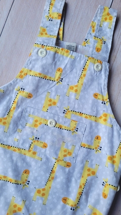 Jardineira menino bebê em tricoline - comprar online