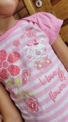 Body menina ursinha listrado - comprar online
