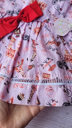 Vestido em tricoline Paris - Loja Meu Guri Moda Bebê
