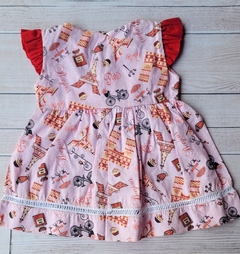 Vestido em tricoline Paris