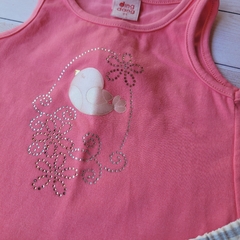 Conjunto menina blusa e bermuda em linho pássaro - Ding Dang na internet