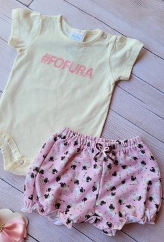 Conjunto menina body e tapa fralda fofura cachorrinho - loja online