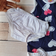Conjunto menina blusa bata e tapa fralda coração na internet