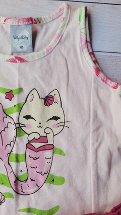 Conjunto menina blusa e short gatinha sereia - Loja Meu Guri Moda Bebê