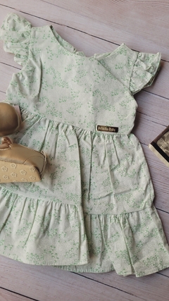 Vestido de bebê em tricoline flores - comprar online