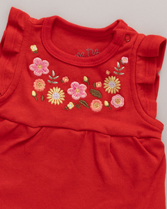 Body vestido flores - Loja Meu Guri Moda Bebê