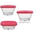 Conjunto 3 potes Vidro e Tampa de Silicone