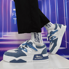 Sapatos de grife para homem casual plataforma tênis de dois tons rendas até fo - Lojas online