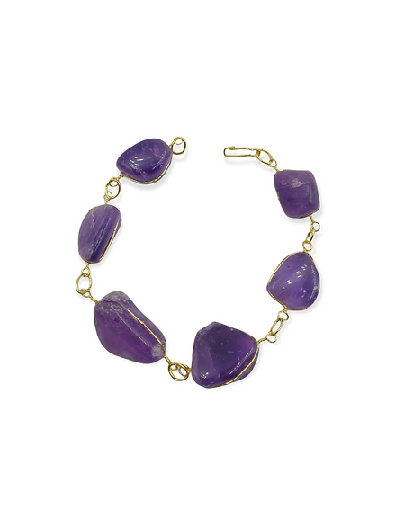 Pulseira Ranhurado Pedra Rolada