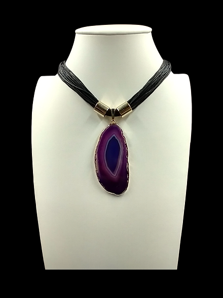 Conjunto Cordão e Pingente Ágata