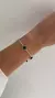 Pulseira Prata Trevos Preto 5 Flor