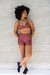 Conjunto Short Textura Terra + Top Biquini