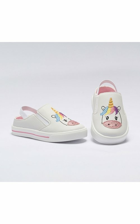 TÊNIS MULE UNICÓRNIO BRANCO