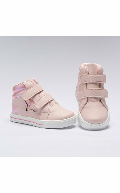 TÊNIS CANO ALTO ESTRELA ROSA