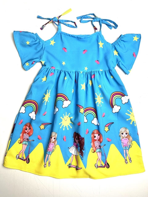 VESTIDO LANY BARRADO AMARELO