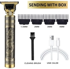 Máquina De Cortar Cabelo Para Barba Masculina Designer Aleatório Elétrico Profissional