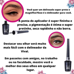 Delineador Líquido para Olhos a Prova D´água Super Black Vivai - comprar online