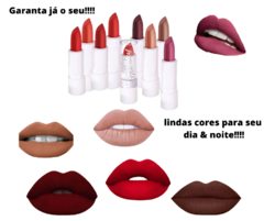 1 Batom All Day Alta Cobertura Longa duração Matte Vivai - Charm Encantadora Make Beauty  