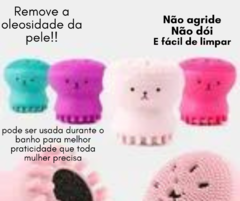 Esponja Polvo de Silicone Para Limpeza Facial Ruby Anjo - Charm Encantadora Make Beauty  