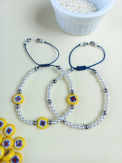 Pulseira Dupla Floral