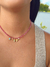 Colar Choker Patuá Cristais Rosa | Semijoia