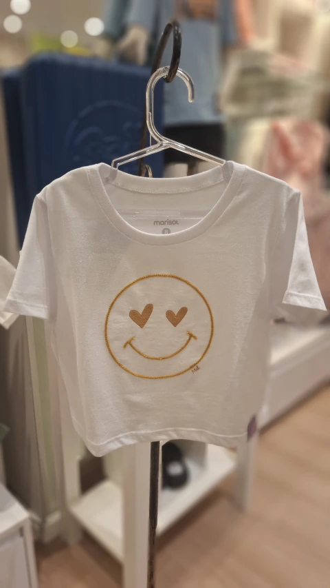 Blusa manga curta malha algodão Marisol