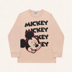 Camiseta em malha 100% algodão Mickey Mouse -Licenciado na internet