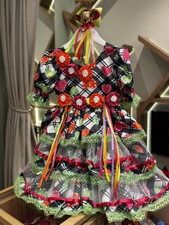 Vestido Junino neon coração - comprar online