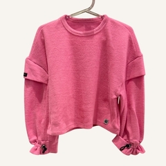 BLUSA EM MALHA CONFY COM DETALHE DE AJUSTE NOS PUNHOS na internet