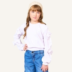 BLUSAO EM MALHA WINTER COM DETALHES DE LAÇOS NAS MANGAS - comprar online