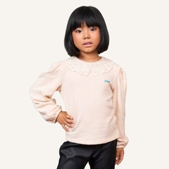 BLUSA EM MALHA CONFY COM DETALHE GOLA BORDADA - comprar online