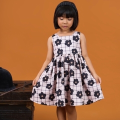 VESTIDO EM SARJA LEVE COM ESTAMPA EXCLUSIVA - comprar online
