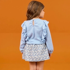 CONJUNTO BLUSA EM MALHA CONFY E SAIA EM TRICOT CHEVRON na internet