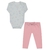 Conjunto em malha canelada florence com body manga longa e calça LETUT - comprar online