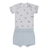 Conjunto baby curto em malha conforto com body estampado e shorts LETUT - comprar online