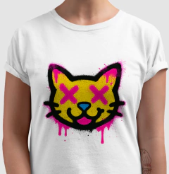Camiseta Cat Graffiti