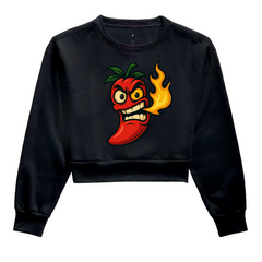 Moletom Cropped Crazy Pepper - Crazy Cat