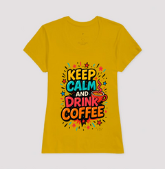 Camiseta Drink Coffee - Crazy Cat