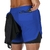 Imagem do short de corrida masculino camo ginásio fitness exercício basquete 2 em 1 dupla camada secagem rápida roupas de treino shorts esportivos para homem