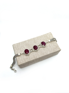 PULSEIRA PEDRA NATURAL RUBI - comprar online