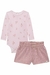 Conjunto de Body em Malha Waffle e Shorts Kukiê