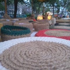 Individual yute y macramé - tienda online