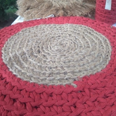 Individual yute y macramé