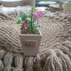 Centro de Mesa yute con borlas de lana
