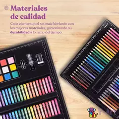 Set Arte Infantil Dibujo Pintura Maletín Madera Valija X 208 - SERRANOMAS