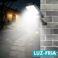 Reflector Luz Solar Sensor Movimiento Con Control Remoto Carcasa Negro Luz Blanco frío - comprar online
