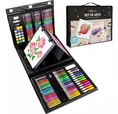 Set Arte Infantil Dibujo Pintura Maletín Madera Valija X 208