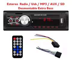 Estereo frente desmontable mp3 player bluetooth - SERRANOMAS