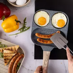 Sartén 3 En 1 Multifunción De Cocina Madera Roca Volcánica